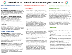 Pautas de comunicación de emergencia